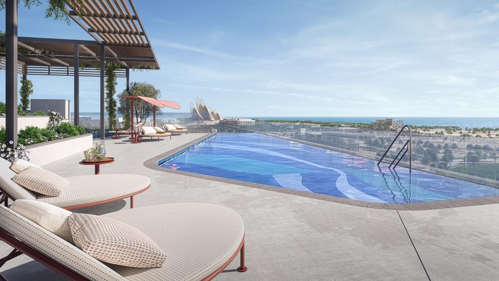 Nobu Residences Saadiyat Island showcasing minimalist architectural design inspired by Japanese aesthetics.